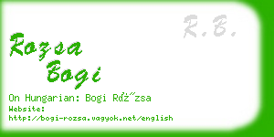 rozsa bogi business card
